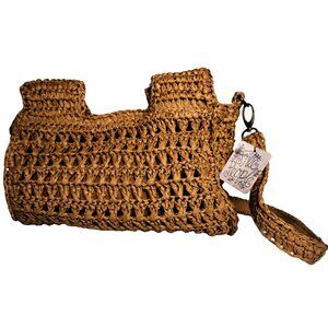 NWT FREE PEOPLE Dreamland Straw Crossbody Purse
